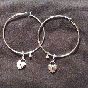 Juicy Couture Charm Hoop Earrings